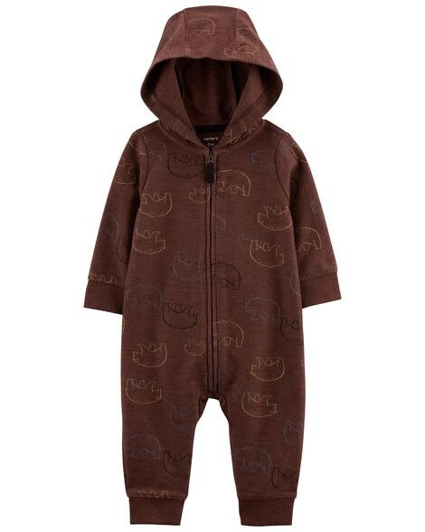 Carters - Baby Zip-Up Hooded Jumpsuit